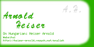 arnold heiser business card